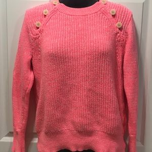 J. Crew Knit Crew Neck Sweater Small Neon Pink